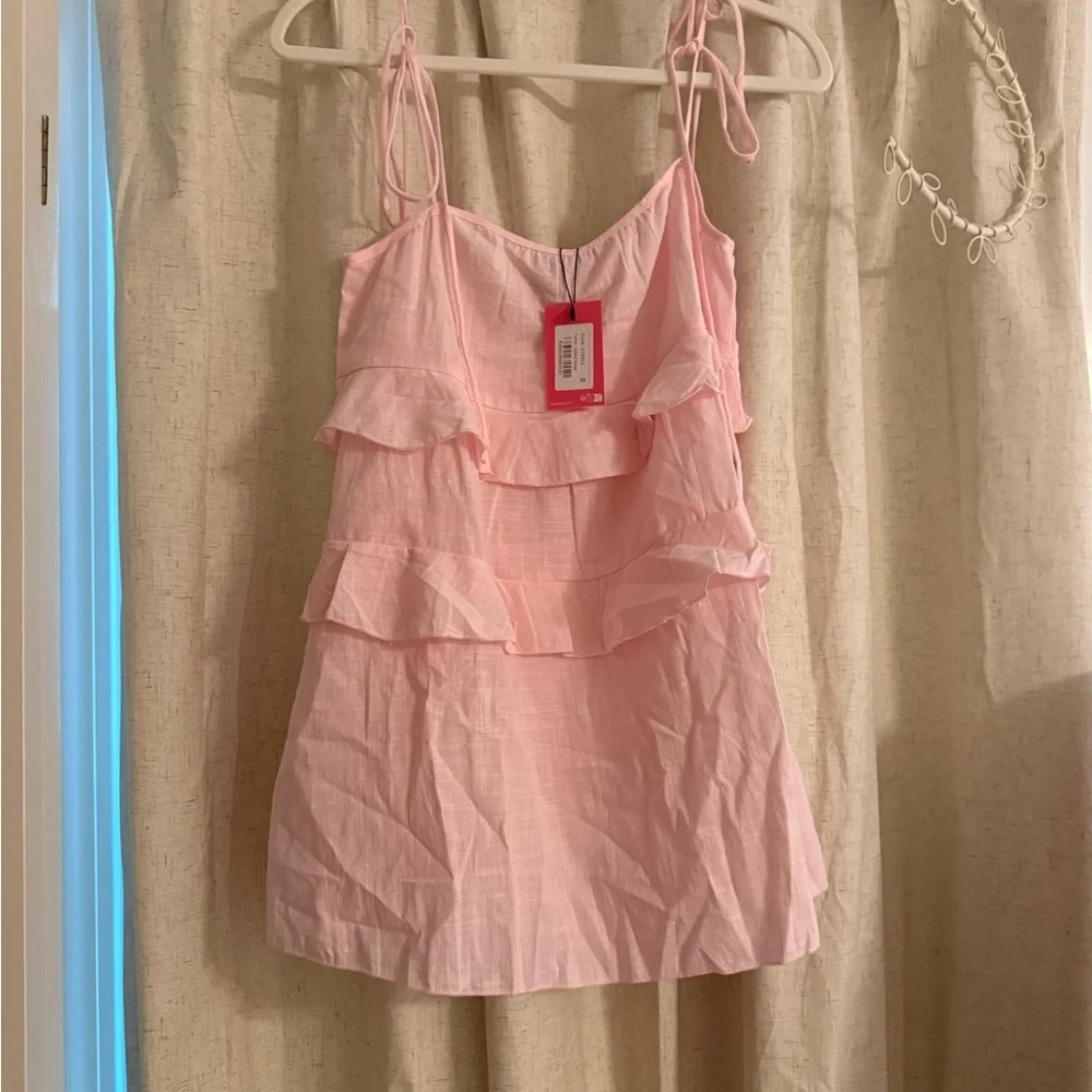 Edikted Pink Ruffled Mini Dress - Picture 2 of 2